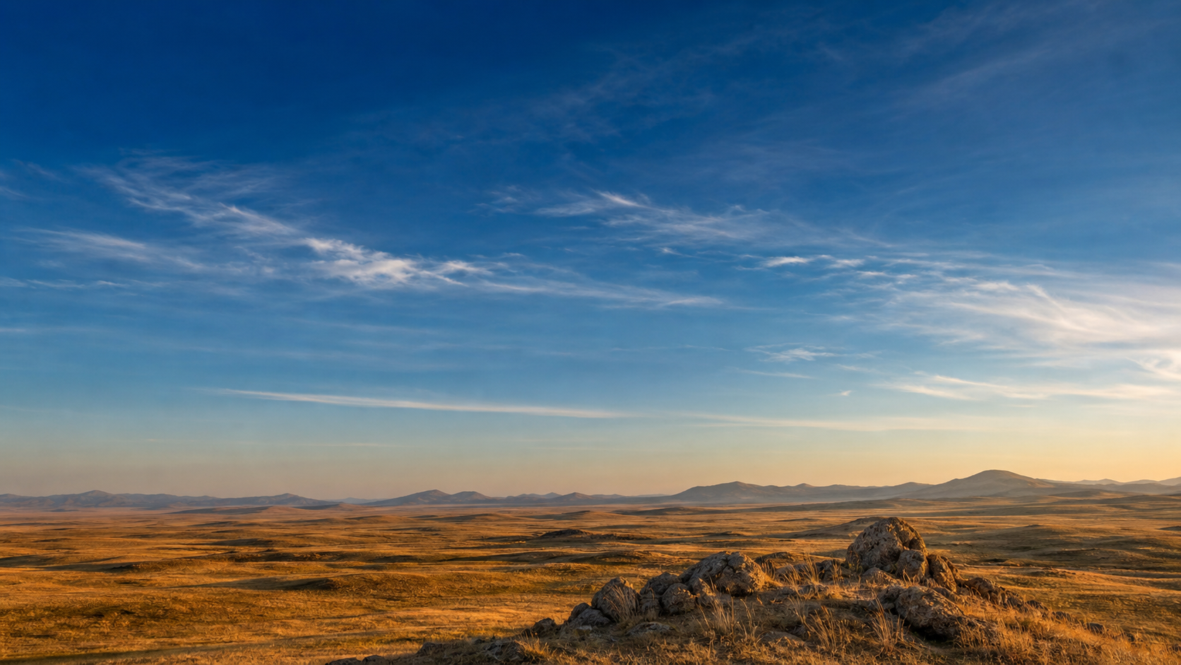Open steppe beneath the Eternal Blue Sky